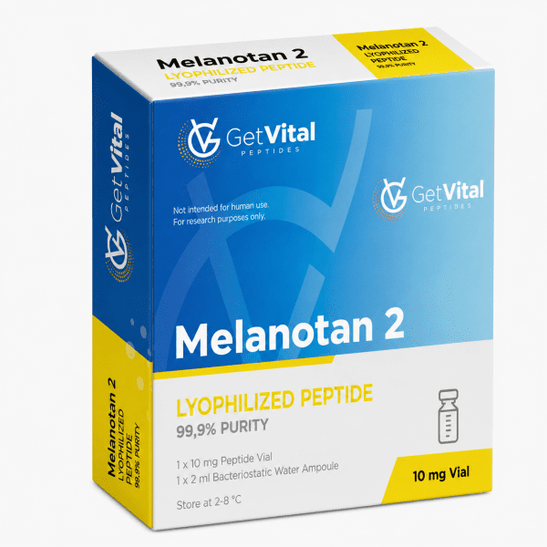 Melanotan 2 peptide verpakking van Get Vital Peptides